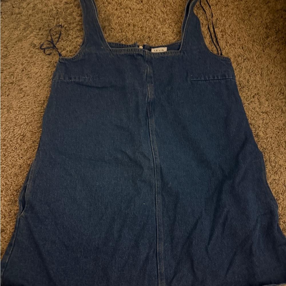 Le Lis Blue Denim Mini Dress